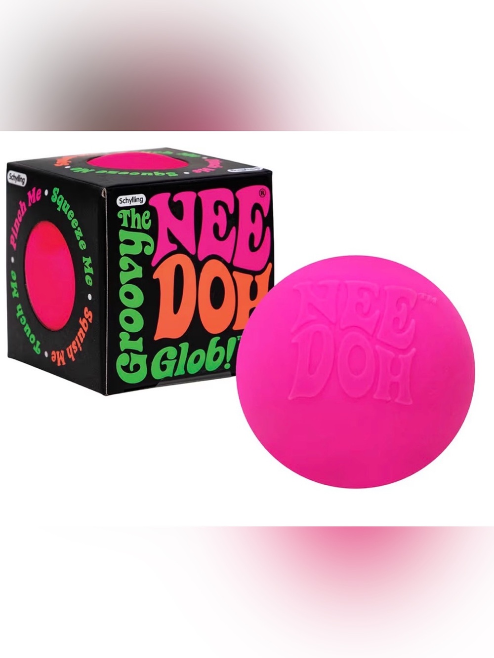 Schylling NeeDoh Original - The Groovy Glob - Sensory Fidget Toy - Pink - NWT